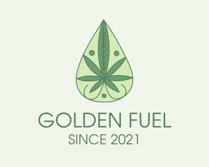 Green Weed Oil  logo design