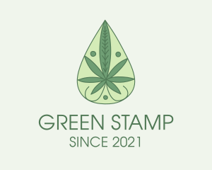 Green Weed Oil  logo design