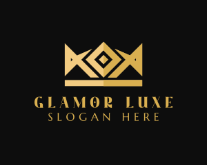 Golden Diamond Crown logo design