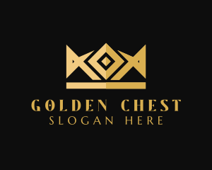 Golden Diamond Crown logo design