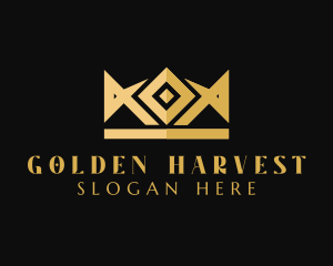 Golden Diamond Crown logo design