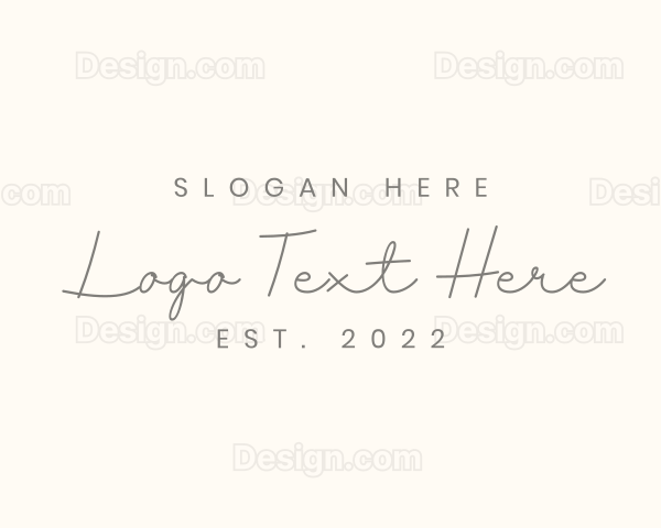 Generic Elegant Cursive Logo