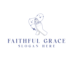 Religious Prayer Rosary logo