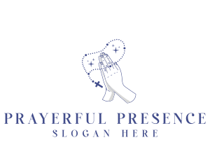 Religious Prayer Rosary logo design