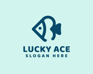 Ocean Fish Spade logo design