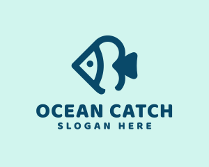 Ocean Fish Spade logo design