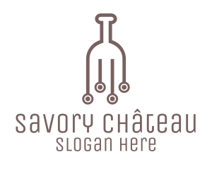 Brown Wine Circuit logo design