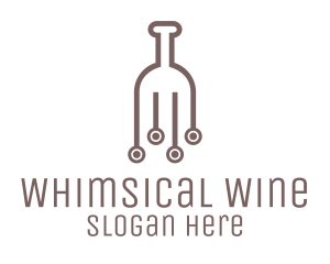 Brown Wine Circuit logo design