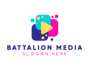 Multimedia Play Button  logo design