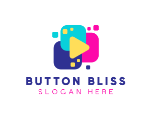 Multimedia Play Button  logo design