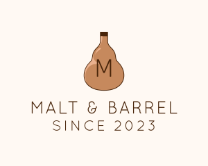 Liquor Rum Bottle logo