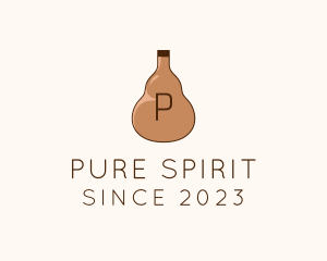 Liquor Rum Bottle logo
