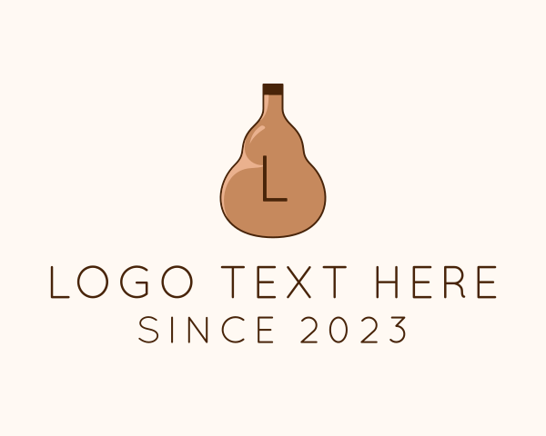 Liquor Rum Bottle logo