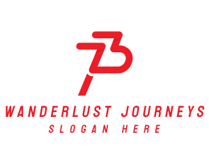 Modern Letter P Outline Logo
