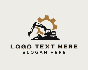 Industrial Excavator Construction Logo