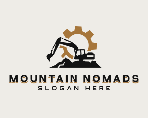 Industrial Excavator Construction logo design