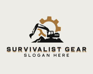 Industrial Excavator Construction logo design