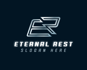 Industrial Tech Sport Letter ER logo design