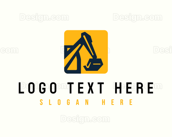 Excavator Industrial Builder Logo