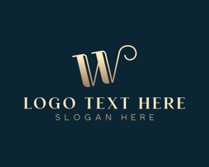 Elegant Antique Letter W logo