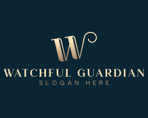 Elegant Antique Letter W logo design