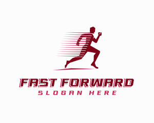 Fast Sprinting Athlete logo design