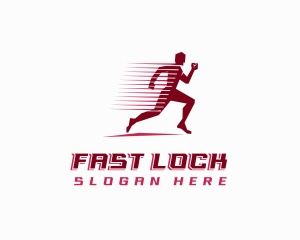 Fast Sprinting Athlete logo design