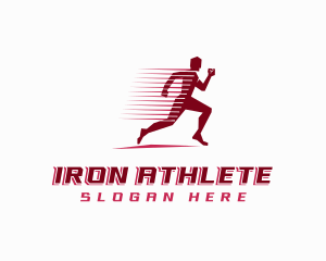 Fast Sprinting Athlete logo design