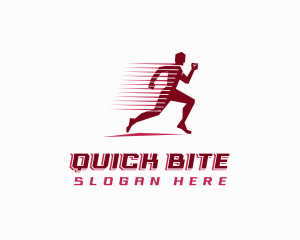 Fast Sprinting Athlete logo design