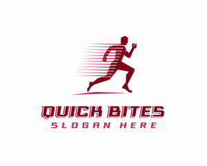 Fast Sprinting Athlete logo design