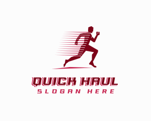 Fast Sprinting Athlete logo design