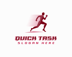 Fast Sprinting Athlete logo design