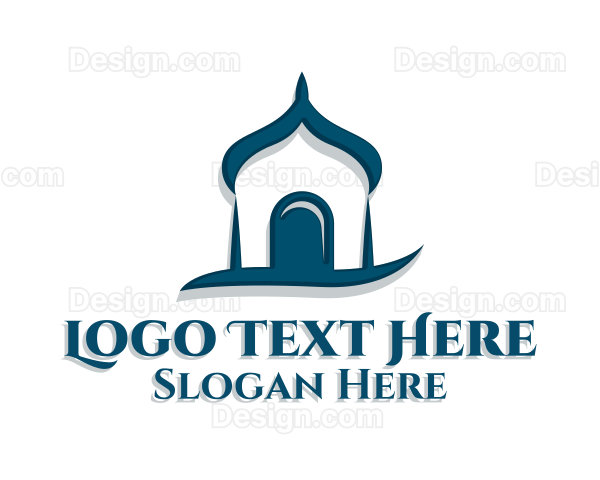 Blue Islam Mosque Logo