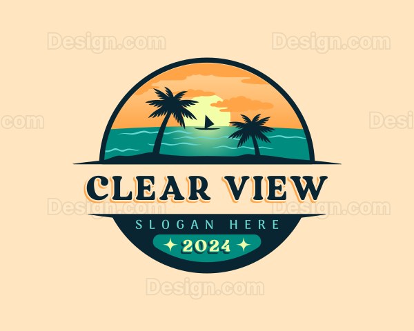 Beach Travel Resort Logo