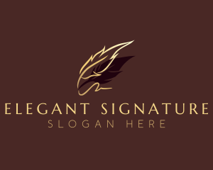 Feather Quill Calligraphy logo design