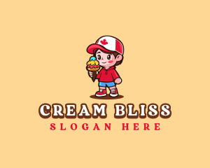 Maple Leaf Ice Cream logo design