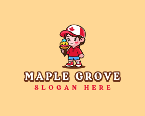 Maple Leaf Ice Cream logo design