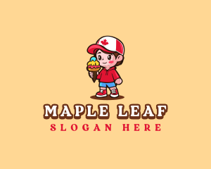 Maple Leaf Ice Cream logo design