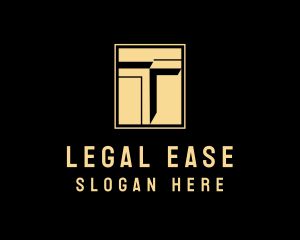 Elegant Business Letter T  Logo