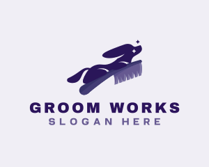 Dog Grooming Brush Vet logo