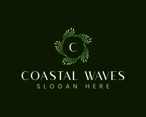 Leaves Waves Spa logo design