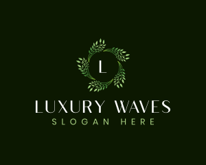 Leaves Waves Spa logo design