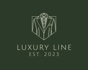 Retro Men Suit Clothing logo design