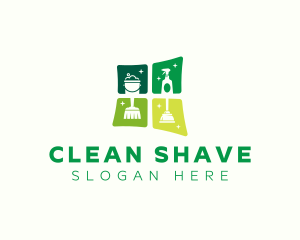 Sanitary House Cleaning logo design