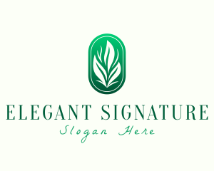 Elegant Eco Leaves logo design