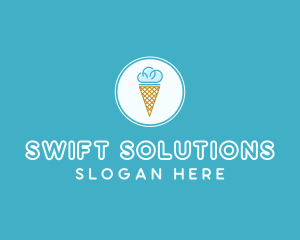 Cloud Ice Cream logo design