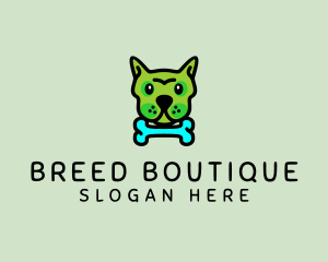 French Bulldog Bone    logo design