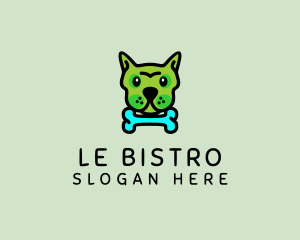 French Bulldog Bone    logo design