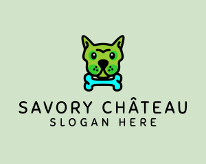 French Bulldog Bone    logo design