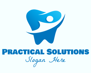 Gradient Blue Dentist logo design